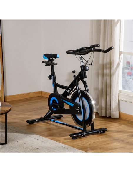 HOMCOM Stationary Exercise Bike, 8kg Flywheel Indoor Cycling Workout Fitness Bike, Adjustable Resistance Cardio Exercise Machine - pic 72089 | FastDaddyshop
