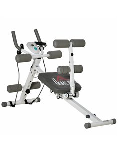 HOMCOM 2-IN-1 Core and Abdominal Trainer, White-Black A91-224WT