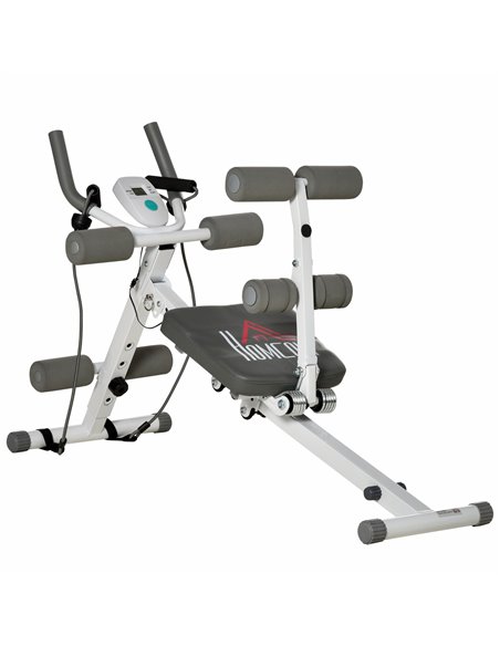 HOMCOM 2-IN-1 Core and Abdominal Trainer, White-Black A91-224WT - pic 72097 | FastDaddyshop