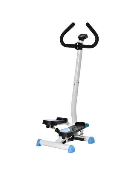 HOMCOM Adjustable Stepper Aerobic Ab Exercise Fitness Workout Machine with LCD Screen & Handlebars, Blue A90-263BU - pic 72160 | FastDaddyshop