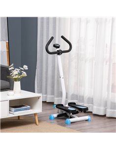 HOMCOM Adjustable Stepper Aerobic Ab Exercise Fitness Workout Machine with LCD Screen & Handlebars, Blue A90-263BU 2