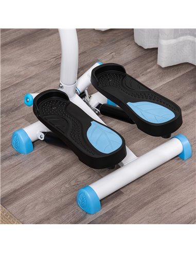 HOMCOM Adjustable Stepper Aerobic Ab Exercise Fitness Workout Machine with LCD Screen & Handlebars, Blue A90-263BU
