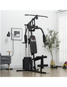 HOMCOM Multifunction Home Gym Machine, with 45kg Weight Stacks, for Strength Training A91-176 2