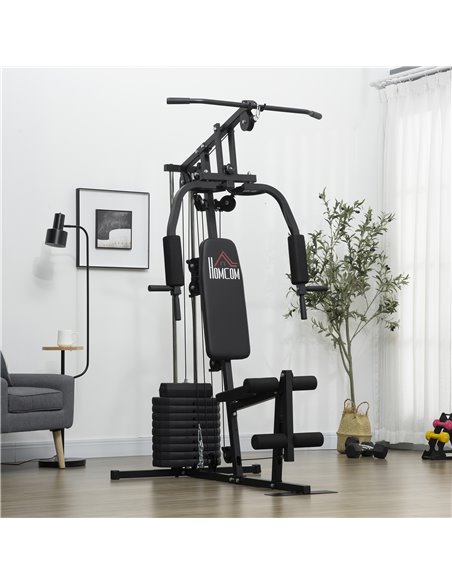 HOMCOM Multifunction Home Gym Machine, with 45kg Weight Stacks, for Strength Training A91-176 - pic 72170 | FastDaddyshop