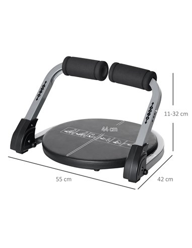 HOMCOM Abs Trainer, Ab Machine, Abs Workout Equipment, Whole Body Exercise Equipment for Home Gym A91-230V00BK
