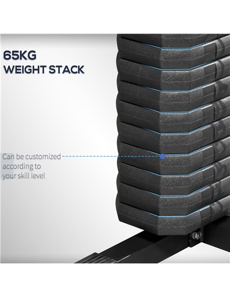 HOMCOM Multi Gym with Weights, Multifunction Home Gym Machine with 66kg Weight Stack for Full Body Workout and Strength Training - pic 72200 | FastDaddyshop