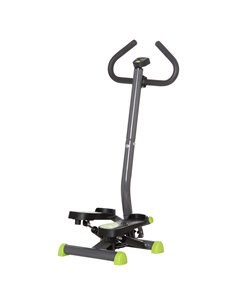HOMCOM Adjustable Stepper Aerobic Ab Exercise Fitness Workout Machine with LCD Screen & Handlebars, Grey A90-263GY