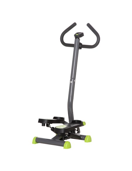 HOMCOM Adjustable Stepper Aerobic Ab Exercise Fitness Workout Machine with LCD Screen & Handlebars, Grey A90-263GY - pic 72205 | FastDaddyshop