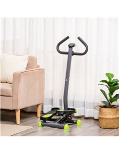HOMCOM Adjustable Stepper Aerobic Ab Exercise Fitness Workout Machine with LCD Screen & Handlebars, Grey A90-263GY 2