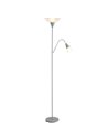 HOMCOM Modern Floor Reading Lamp 179.5cm, Silver and White B31-188V70