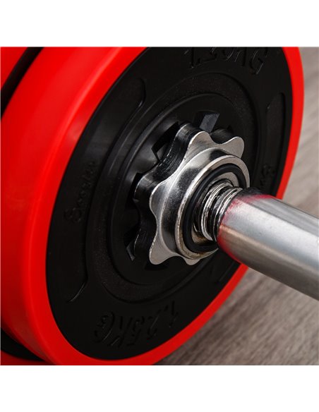 HOMCOM Adjustable Dumbbell & Barbell Set, 20KGS, Strength Training, Muscle Exercise, Fitness Plate, Bar Clamp, Home Gym, Sports  - pic 72302 | FastDaddyshop