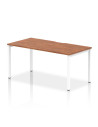 Dynamic Evolve Plus 1600mm Single Starter Office Bench Desk Walnut Top White Frame BE107