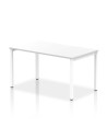 Dynamic Evolve Plus 1400mm Single Starter Office Bench Desk White Top White Frame BE111