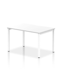 Dynamic Evolve Plus 1200mm Single Starter Office Bench Desk White Top White Frame BE116