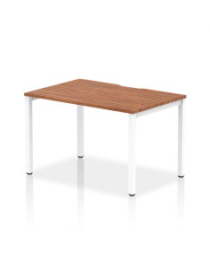 Dynamic Evolve Plus 1200mm Single Starter Office Bench Desk Walnut Top White Frame BE117