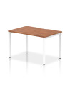 Dynamic Evolve Plus 1200mm Single Starter Office Bench Desk Walnut Top White Frame BE117