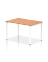 Dynamic Evolve Plus 1200mm Single Starter Office Bench Desk Oak Top White Frame BE120