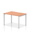Dynamic Evolve Plus 1200mm Single Starter Office Bench Desk Beech Top Silver Frame BE138