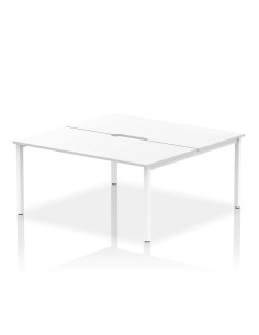 Dynamic Evolve Plus 1600mm B2B 2 Person Office Bench Desk White Top White Frame BE146