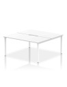 Dynamic Evolve Plus 1600mm B2B 2 Person Office Bench Desk White Top White Frame BE146