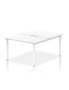 Dynamic Evolve Plus 1200mm B2B 2 Person Office Bench Desk White Top White Frame BE156