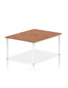 Dynamic Evolve Plus 1200mm B2B 2 Person Office Bench Desk Walnut Top White Frame BE157