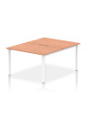 Dynamic Evolve Plus 1200mm B2B 2 Person Office Bench Desk Beech Top White Frame BE158