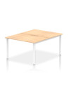 Dynamic Evolve Plus 1200mm B2B 2 Person Office Bench Desk Maple Top White Frame BE159
