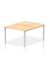 Dynamic Evolve Plus 1200mm B2B 2 Person Office Bench Desk Maple Top Silver Frame BE179
