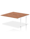 Dynamic Evolve Plus 1600mm B2B Office Bench Desk Ext Kit Walnut Top White Frame BE187