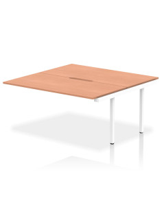 Dynamic Evolve Plus 1600mm B2B Office Bench Desk Ext Kit Beech Top White Frame BE188