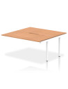 Dynamic Evolve Plus 1600mm B2B Office Bench Desk Ext Kit Oak Top White Frame BE190