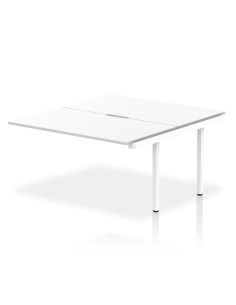 Dynamic Evolve Plus 1400mm B2B Office Bench Desk Ext Kit White Top White Frame BE191