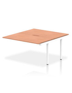 Dynamic Evolve Plus 1400mm B2B Office Bench Desk Ext Kit Beech Top White Frame BE193