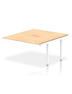 Dynamic Evolve Plus 1400mm B2B Office Bench Desk Ext Kit Maple Top White Frame BE194