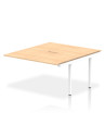 Dynamic Evolve Plus 1400mm B2B Office Bench Desk Ext Kit Maple Top White Frame BE194