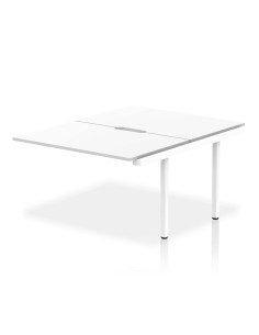 Dynamic Evolve Plus 1200mm B2B Office Bench Desk Ext Kit White Top White Frame BE196