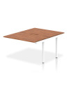 Dynamic Evolve Plus 1200mm B2B Office Bench Desk Ext Kit Walnut Top White Frame BE197