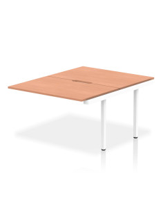 Dynamic Evolve Plus 1200mm B2B Office Bench Desk Ext Kit Beech Top White Frame BE198