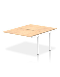 Dynamic Evolve Plus 1200mm B2B Office Bench Desk Ext Kit Maple Top White Frame BE199