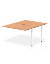 Dynamic Evolve Plus 1200mm B2B Office Bench Desk Ext Kit Oak Top White Frame BE200