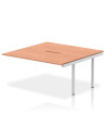 Dynamic Evolve Plus 1600mm B2B Office Bench Desk Ext Kit Beech Top Silver Frame BE208