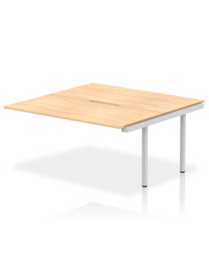 Dynamic Evolve Plus 1600mm B2B Office Bench Desk Ext Kit Maple Top Silver Frame BE209