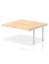 Dynamic Evolve Plus 1600mm B2B Office Bench Desk Ext Kit Maple Top Silver Frame BE209