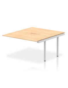 Dynamic Evolve Plus 1400mm B2B Office Bench Desk Ext Kit Maple Top Silver Frame BE214