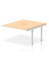 Dynamic Evolve Plus 1400mm B2B Office Bench Desk Ext Kit Maple Top Silver Frame BE214