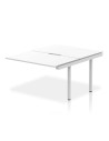 Dynamic Evolve Plus 1200mm B2B Office Bench Desk Ext Kit White Top Silver Frame BE216