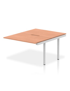 Dynamic Evolve Plus 1200mm B2B Office Bench Desk Ext Kit Beech Top Silver Frame BE218