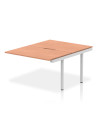 Dynamic Evolve Plus 1200mm B2B Office Bench Desk Ext Kit Beech Top Silver Frame BE218