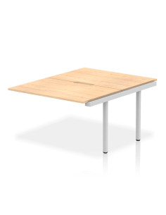 Dynamic Evolve Plus 1200mm B2B Office Bench Desk Ext Kit Maple Top Silver Frame BE219